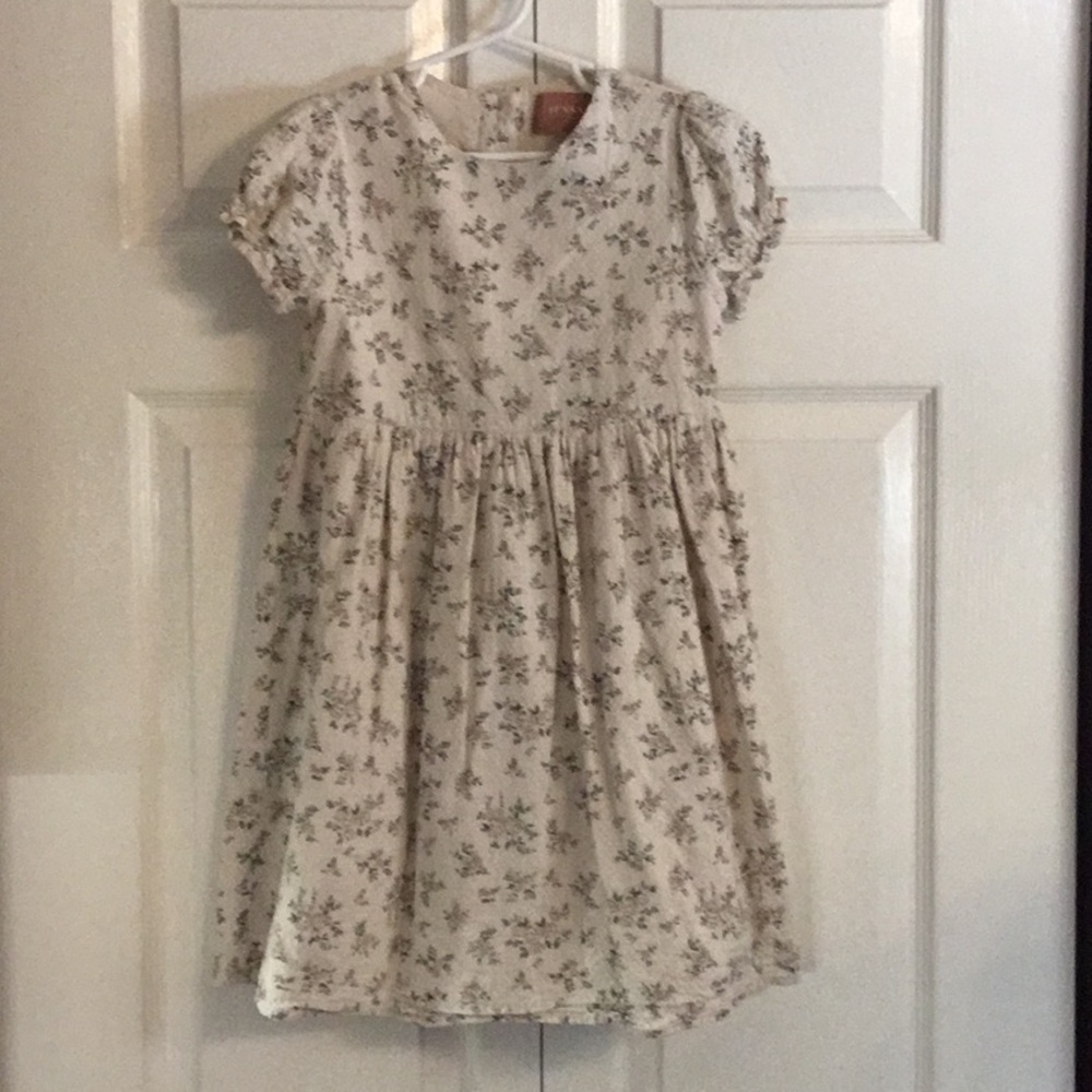 JessaKae Cream Floral Girls Dress